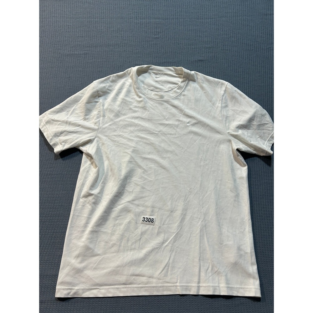 Nike Dri-FIT Short Sleeve T-Shirt Mens  Sz L White